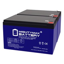 Mighty Max 12V 12AH GEL F2 Battery Compatible with EV12, EV12120 - 2 Pack
