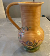 1940s Melba 'Springtime' Pottery Jug, Made by Price Brothers, H: 22cm