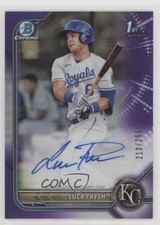 2022 Bowman Chrome Prospect Purple Refractor /250 Luca Tresh #CPA-LTS Auto 2s2