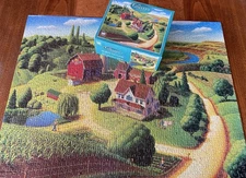 The GALLERY Jigsaw Puzzle SUMMER Robin Moline 1000 Piece Vintage 2002 COMPLETE