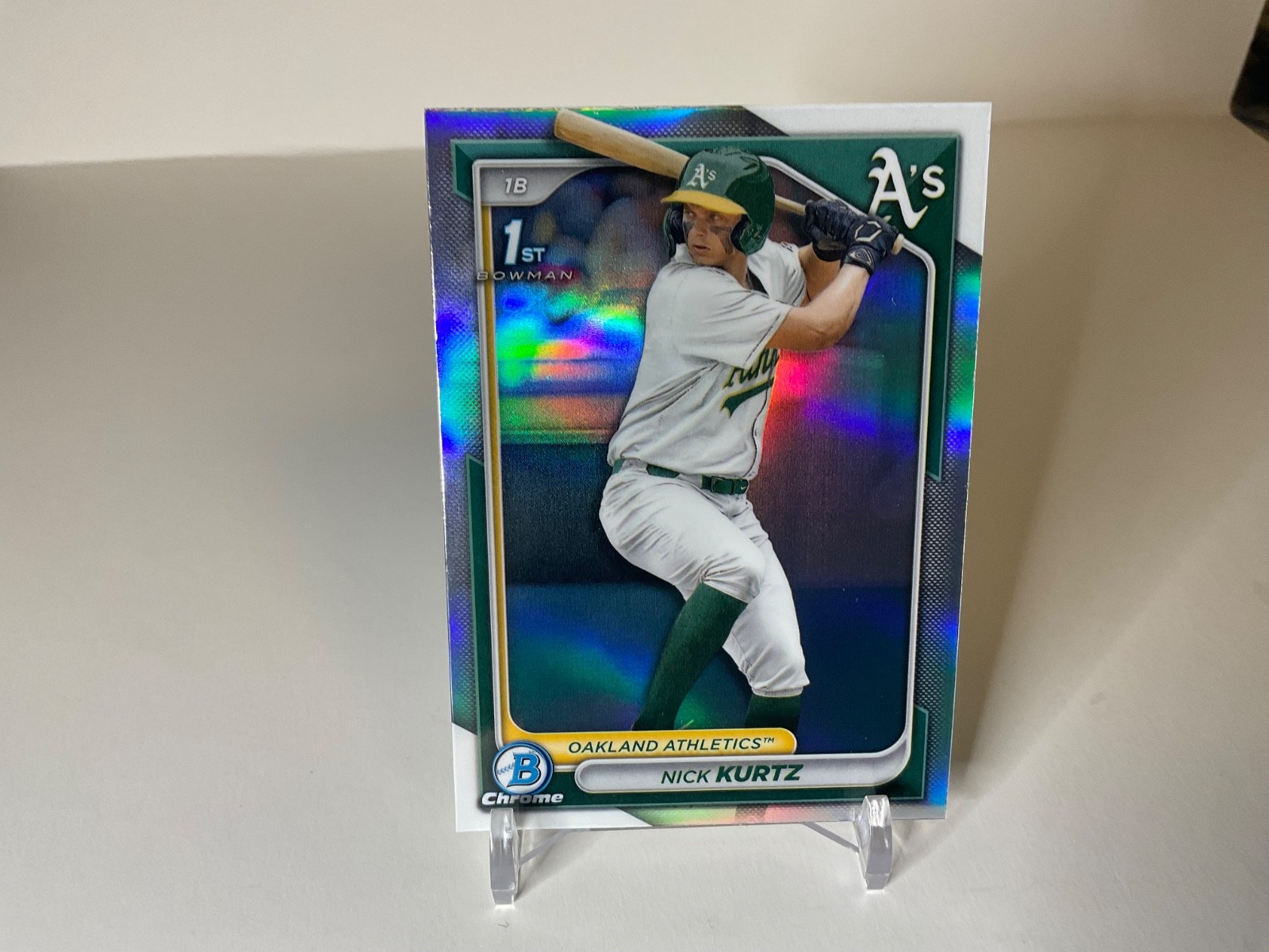2024 Bowman Draft Nick Kurtz 1st chrome refractor.   AS