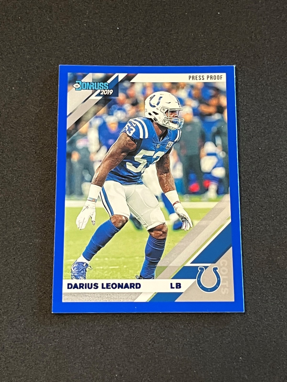 2019 Panini Donruss Football Darius Leonard Press Proof Blue #115 - Colts
