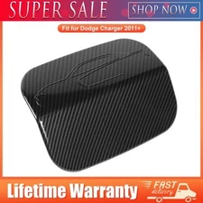 Carbon Fiber Door Fuel Tank Gas Cap Cover Trim For Dodge Charger 11+ Accessories