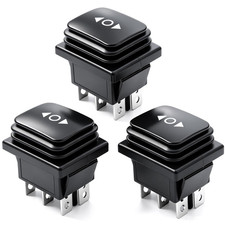 3Pcs Waterproof Momentary Rocker Switch On /Off/ On , DC 12V 10A Toggle Power B