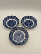 Liberty Blue Betsy Ross Dessert Berry Bowl 5” Dish Made In England Set of 3