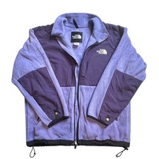 The North Face Denali Polartec Fleece Jacket Kids XL Purple Zip Up Broken Zipper