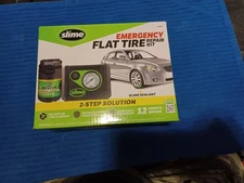 Slime 50138 Flat Tire Puncture Repair Kit W/ Air Compressor Pump + Sealant Can