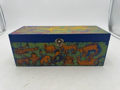 Jose Cuervo Tequila Reserva Familia 2002 Wooden Art Box LUIS ZARATE 12'' long