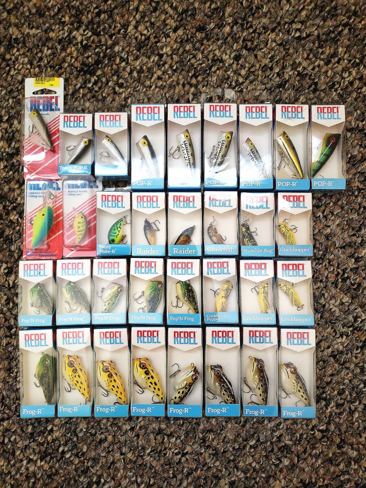 Rebel Lures F7397 Crickhopper Leurre de pêche Vert Sauterelle 3,8 cm