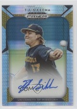 2019 Panini Prizm Draft Picks Auto Hyper Prizm 24/75 TJ Sikkema #58 Auto 9pd