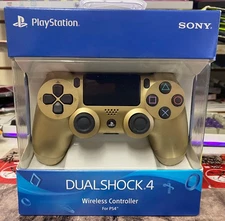 New: Sealed Sony PS4 DualShock 4 Wireless Controller - GOLD Edition Box Damage