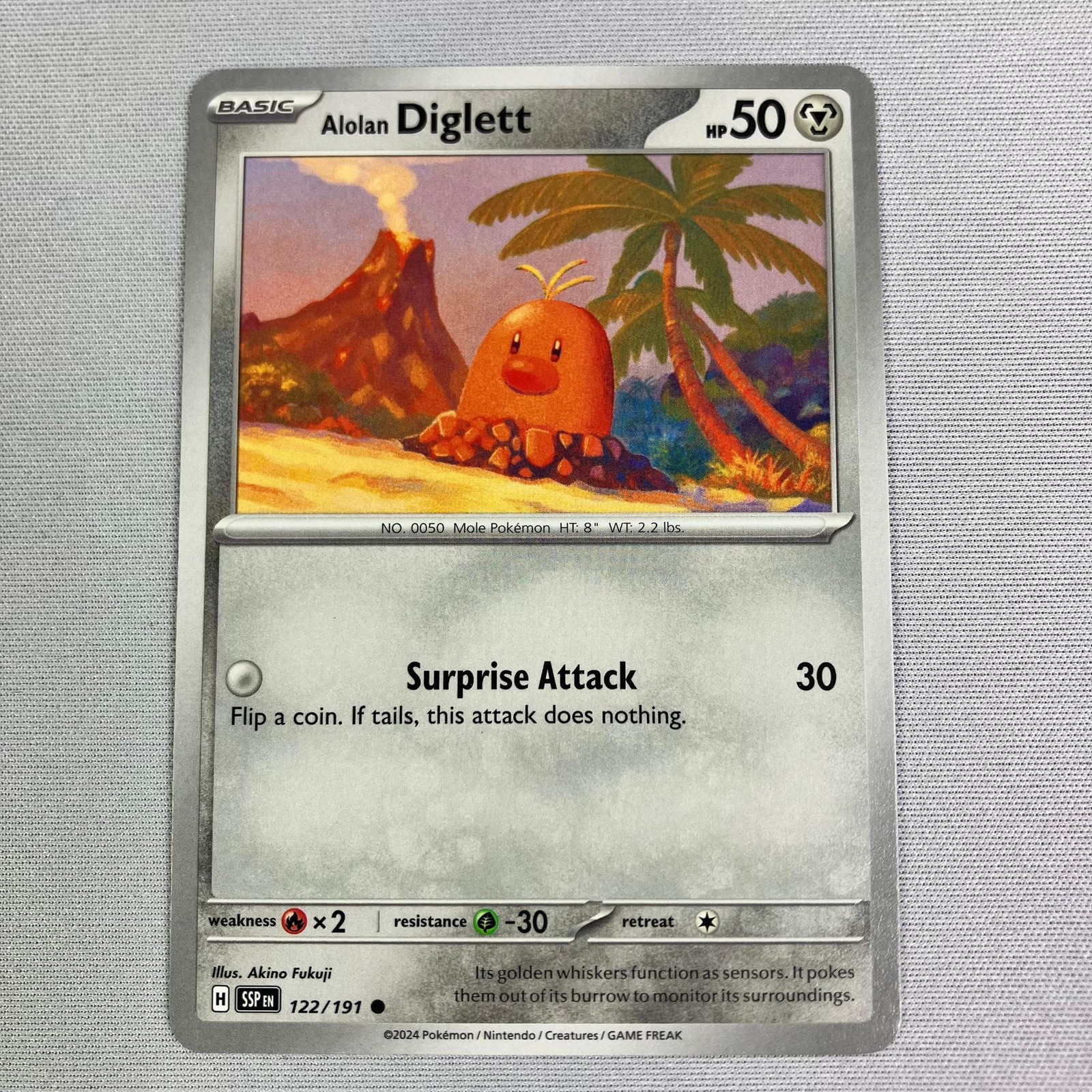 Alolan Diglett 122/191 Common Surging Sparks Pokemon Near Mint