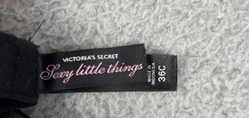 Victoria's Secret 36C Sexy Little Things Babydoll W Garter Belt Black