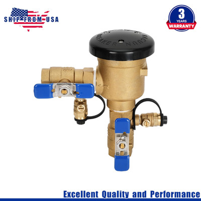 3/4'' 720A Pressure Vacuum Breaker Assembly Brass Backflow Preventer Valve 400PSI