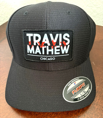 Travis Mathew Chicago Golf Baseball Cap Hat Flexfit Black L-XL Buy 1 Get 1 Free