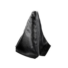 Car Shift Knob Dust Cover, Dustproof Leather Gear Stick Black  White