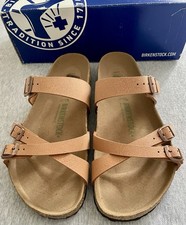 Birkenstock NIB Women's Sz 41 Pecan Franca Vegan Sandals Regular Fit