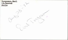 -Earl Torgeson- (d.1990) Signed/Autograph/Auto Postcard Boston Braves MLB