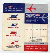 TWA 1950'sTrans World Airlines Ticket Jacket Baggage Checks & Other Forms 