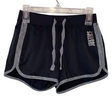 Justice Black  Gray Trim Athletic Shorts