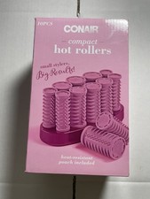 CONAIR Compact Hot Rollers Instant Heat Set of 10 On The Go Styling
