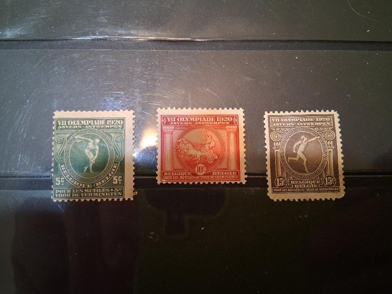 BELGIUM 1920 SEMI-POSTAL B48-50 COMPLETE SET (LOT 48)