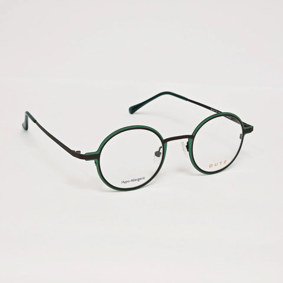 DUTZ DZ823 Unisex Round Glasses in Brown/Green | Made in The Netherlands | 44mm - Image 3 of 4