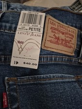 Levi's 512 Perfectly Slimming Bootcut Slim Stretch Denim Jeans Blue Women