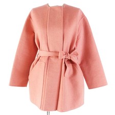 Pristine HERMES coat 100 baby cashmere, pink Women 34 2H0122DB