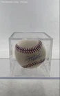 Rawlings White Red Blue Autographed Major League Baseball With Case
