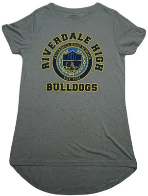 RIVERDALE Riverdale High Bulldogs Juniors Medium Gray T-Shirt NEW