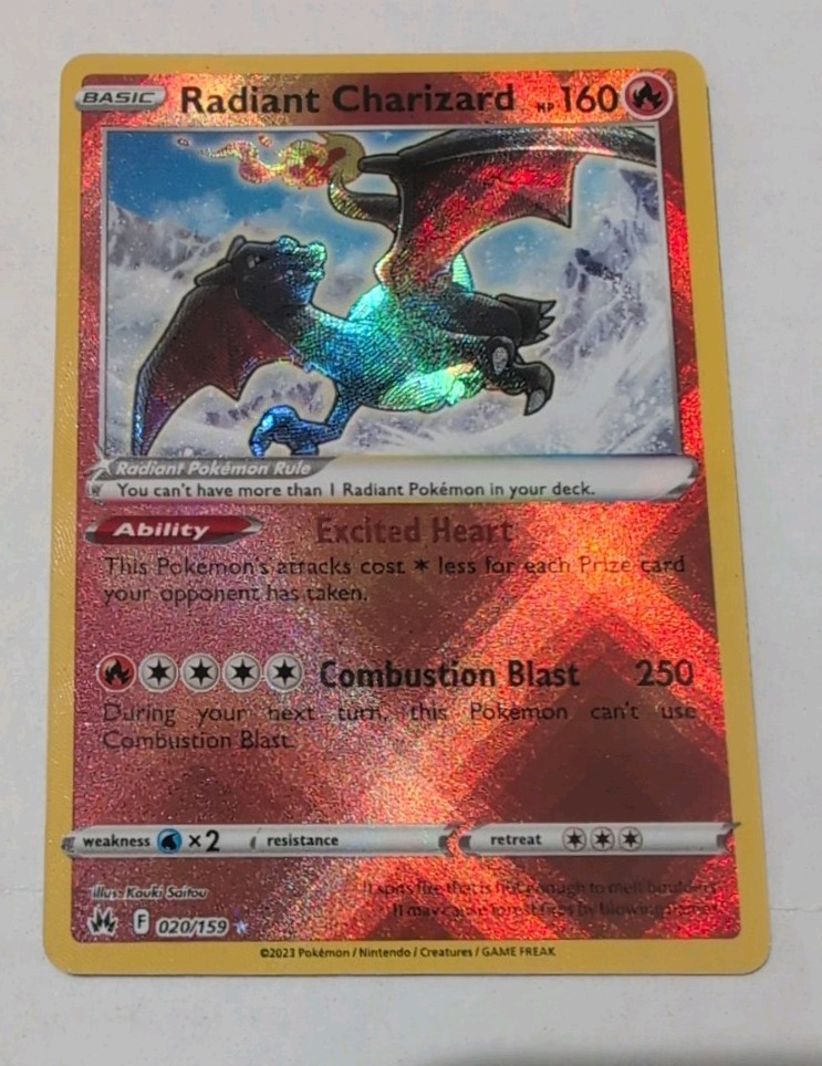Pokemon Radiant Charizard # 020/159 🔥 Radiant Rare Crown Zenith NM Condition