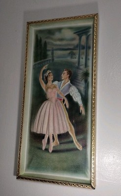 Set Of 2 Vintage Shadow Box Ballet Artwork 20''×10''