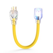 TOOLIOM 30A 3-4 Prong Adapter NEMA L5-30P to L14-30R UL for RV Generator