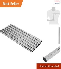 Silver Chrome Effect Pipe Sleeves For Radiators 15mm X 51cm Pack Of 6 Units Silver Chrome Effect Pipe Sleeves For Radiators 15mm X 51cm Pack Of 6 Units