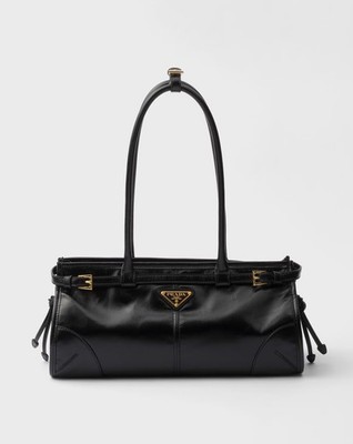 Prada Bonnie medium leather handbag Black | eBay