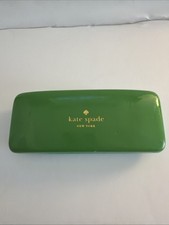 Kate Spade New York Eyeglasses Glasses Case, Green/Blue Hard Shell
