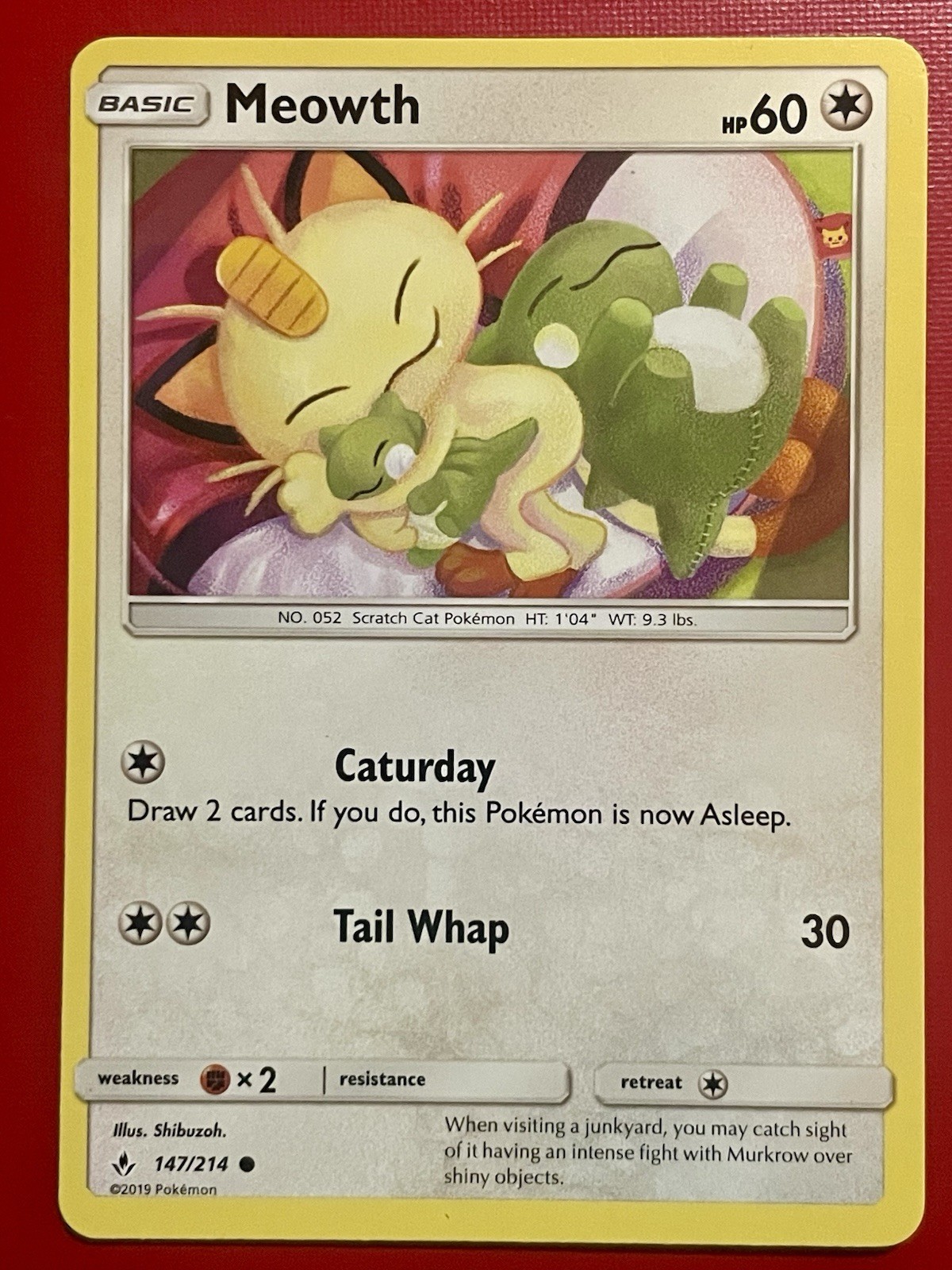 Pokémon TCG Meowth 147/214 SM Unbroken Bonds Common Regular 2019