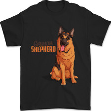Illustration De Chien Berger Allemand T-Shirt Pour Hommes 100% Coton
