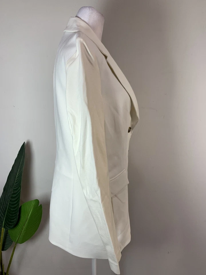 Pearl By Lela Rose WOMENS White Colored Blazer, Size 6 - Imagem 3 de 4