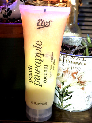 Etos Peach Pineapple Coconut Salt Body Foot Bath Exfoliating Shower Scrub