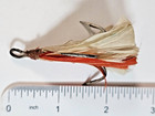 VTG Red White Feather Trolling Streamer Lure Treble Hook Silver Accent - Trout