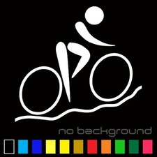 Cycling Sticker Vinyl Decal Bicycle Mountain Bike Bmx Cyclist Car Window Bumper