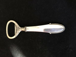 Rare Georg Jensen Sterling Silver Bottle Opener - Beaded 1920s stamped