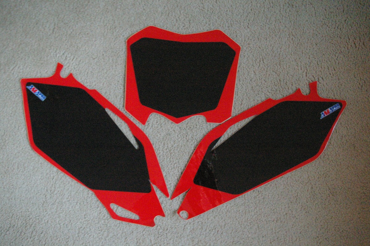 FLU NUMBER PLATE BK BACK GROUNDS 10 11 12 13 HONDA CRF250R & 09 10