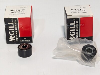 Lot of 2 McGill MCYRR6S, MCYRR 6 S Cam Follower, Cam Yoke Roller