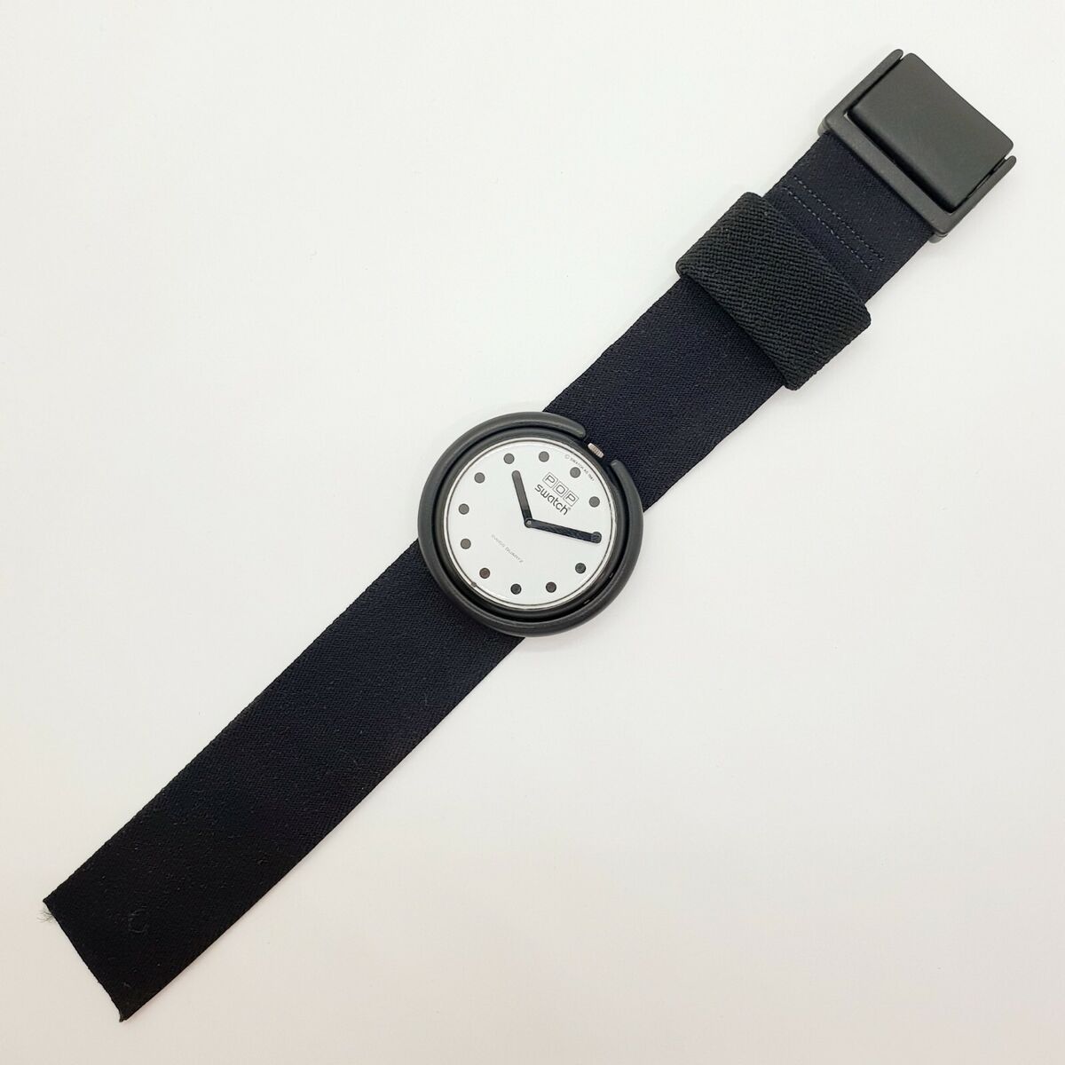 1987 Ultra Rare Black Dots White Dial Swatch Pop Watch, Pop 1987 Ultra Rare Black Dots White Dial Swatch Pop Watch, Pop
