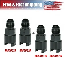 4Set 6AN 3/8+5/16 For LS1 LQ4 Ls Swap Fuel Rail Adapter Fittings Feed Return