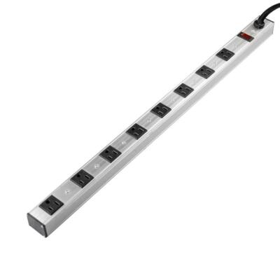 Power Strip 8 Outlet Aluminum Heavy Duty Surge Protector 3ft Cord On Off Switch