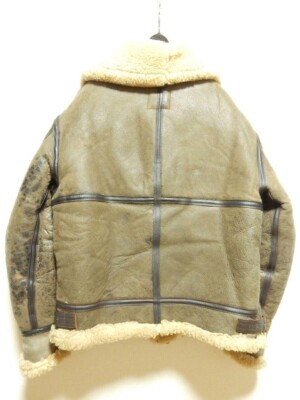 ＡＶＩＲＥＸ　Ｂ－３　３８ AVIREX Type B-3 Leather Flight Mouton Bomber Jacket size 38